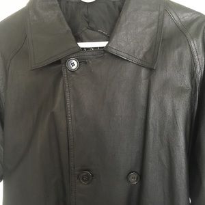 Black Leather trench coat
